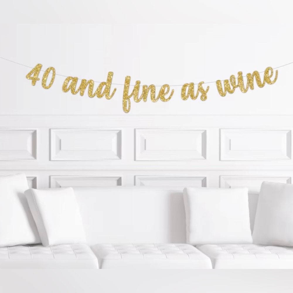 Handmade 40th birthday banner